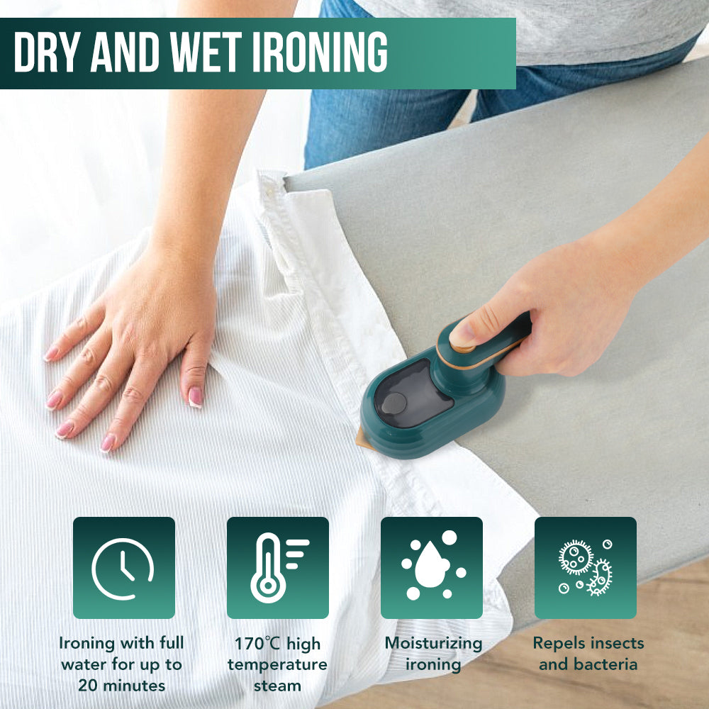 Mini Rotating Steam Iron Handheld Wet And Dry Double Hot Steam Generator Portable Garment Steamer Home Travelling Hanging Ironin