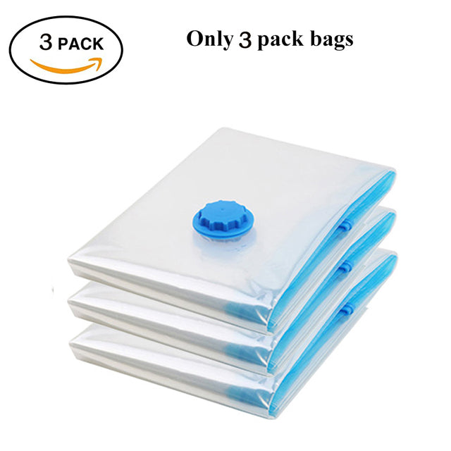 Vacuum Storage Bags Space Saver 80% More Compression Organizer Vacuum Sealer Bags with Travel Hand Pump for Blankets Clothes