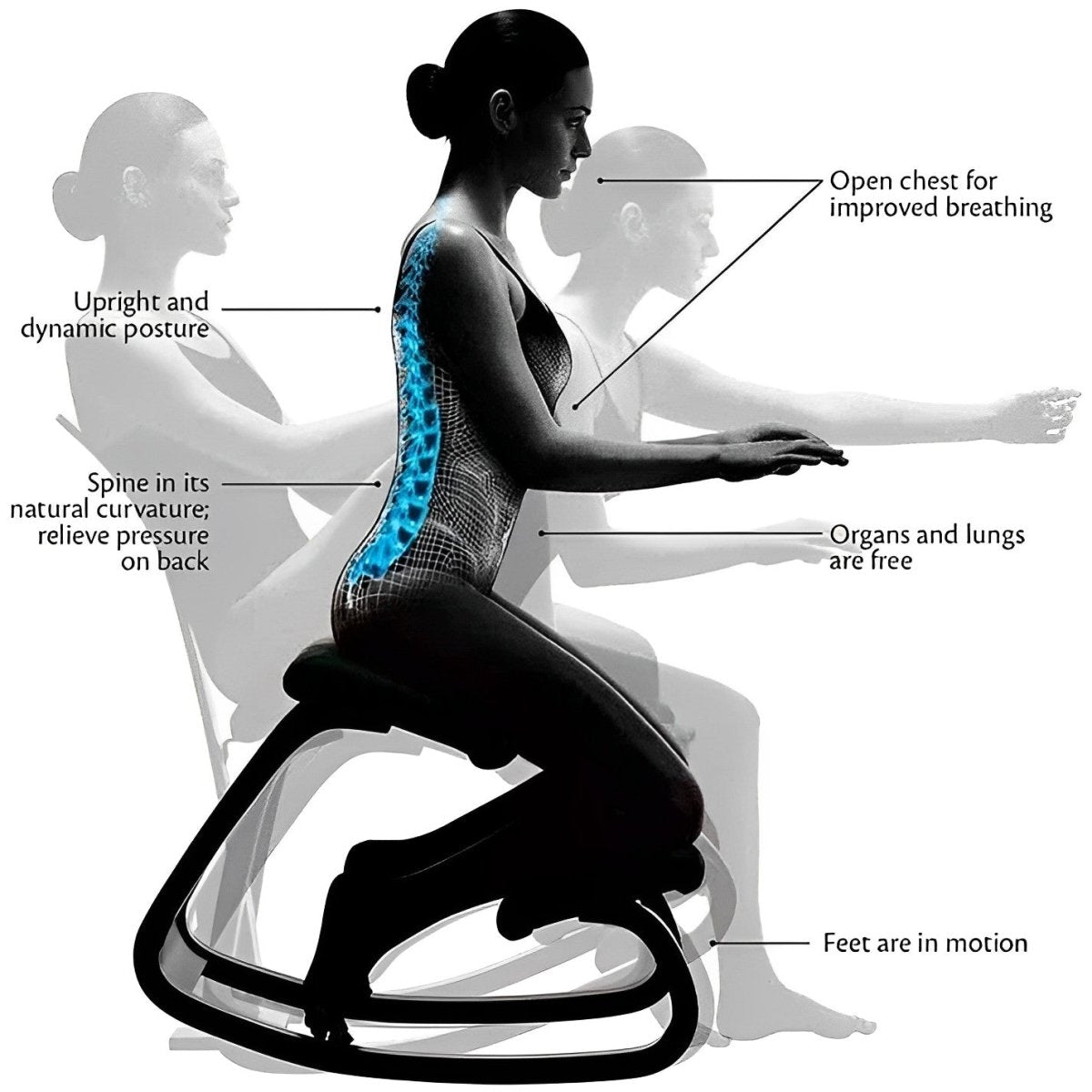 Ergonomic Kneeling Chair DEUX - Doviam