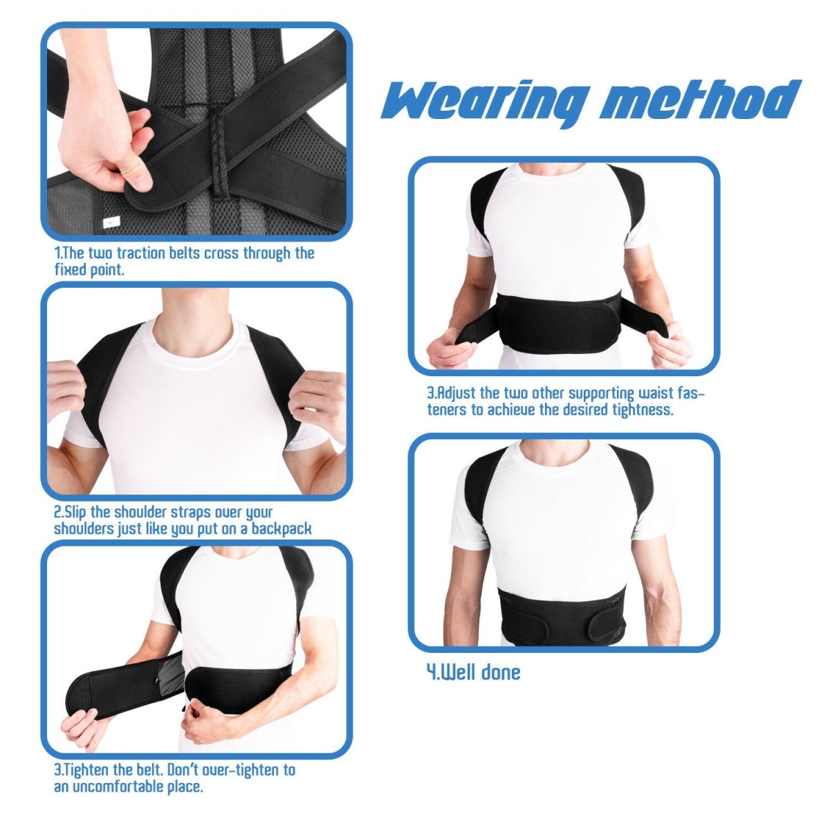 Unisex Adjustable Posture Corrector (Anti-Itch + Odour) - Doviam
