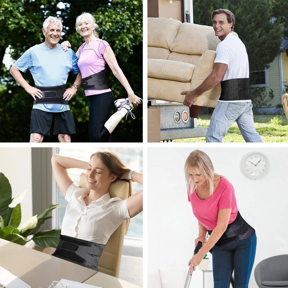 Unisex Back Brace for Lower Back Pain Relief (Anti-Itch + Odour) - Doviam