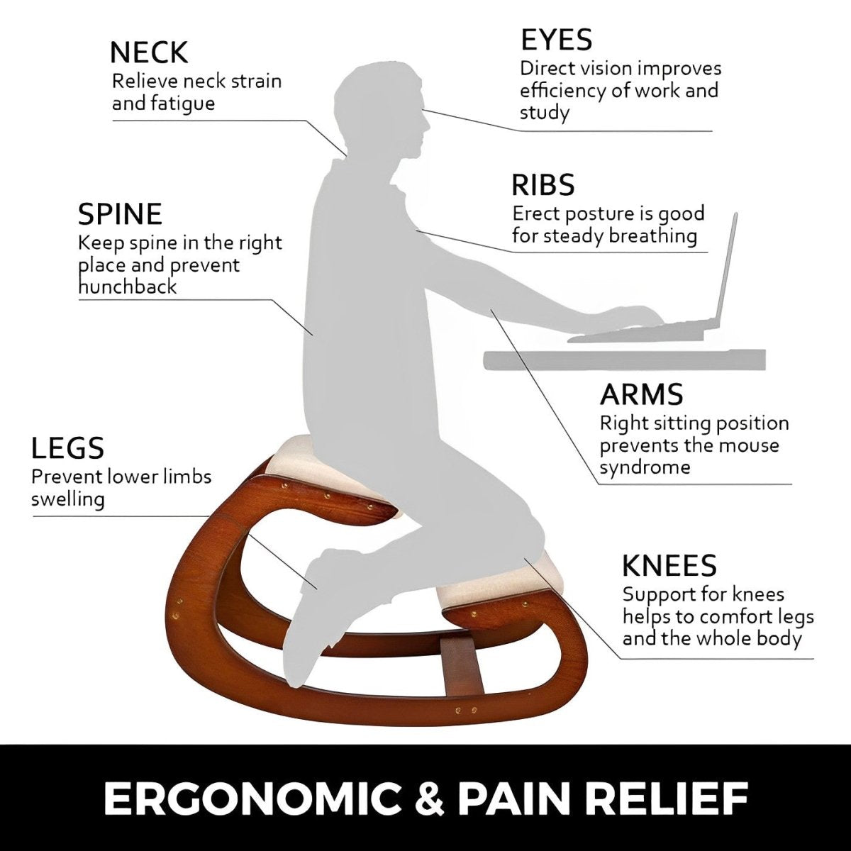 Ergonomic chair 2025 kneeling posture